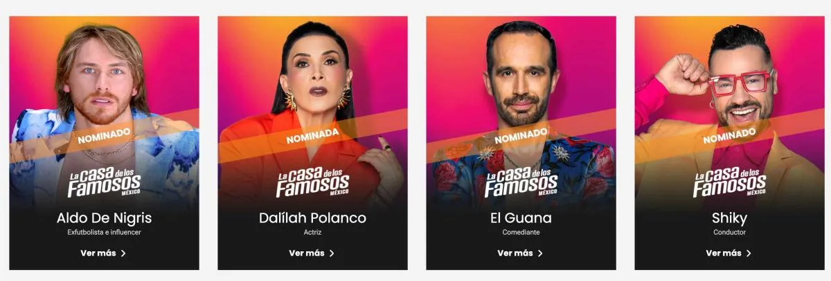 Estos son los nominados en la Casa de Los Famosos | CAPTURA
