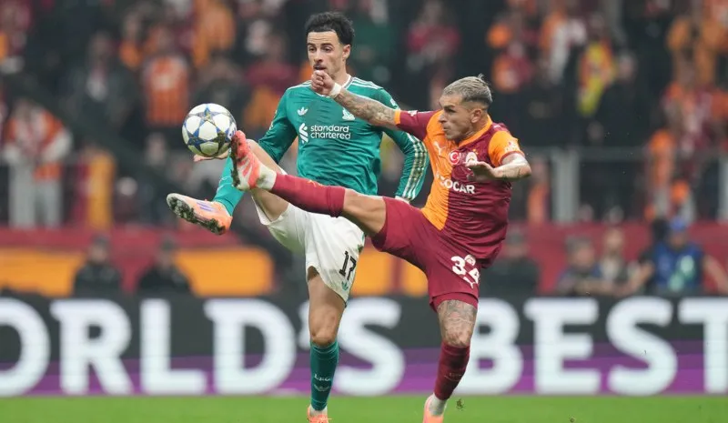 Liverpool en partido ante Galatasaray