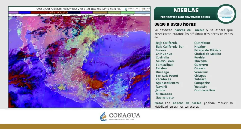 Todo México se verá afectados por los cambios de temperatura / X: @conagua_clima