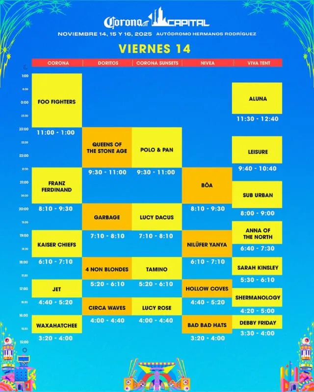Desde el primer día el ambiente estará muy rockero con Foo Fighters y Queens of the Stone Age / FB: @CoronaCapital