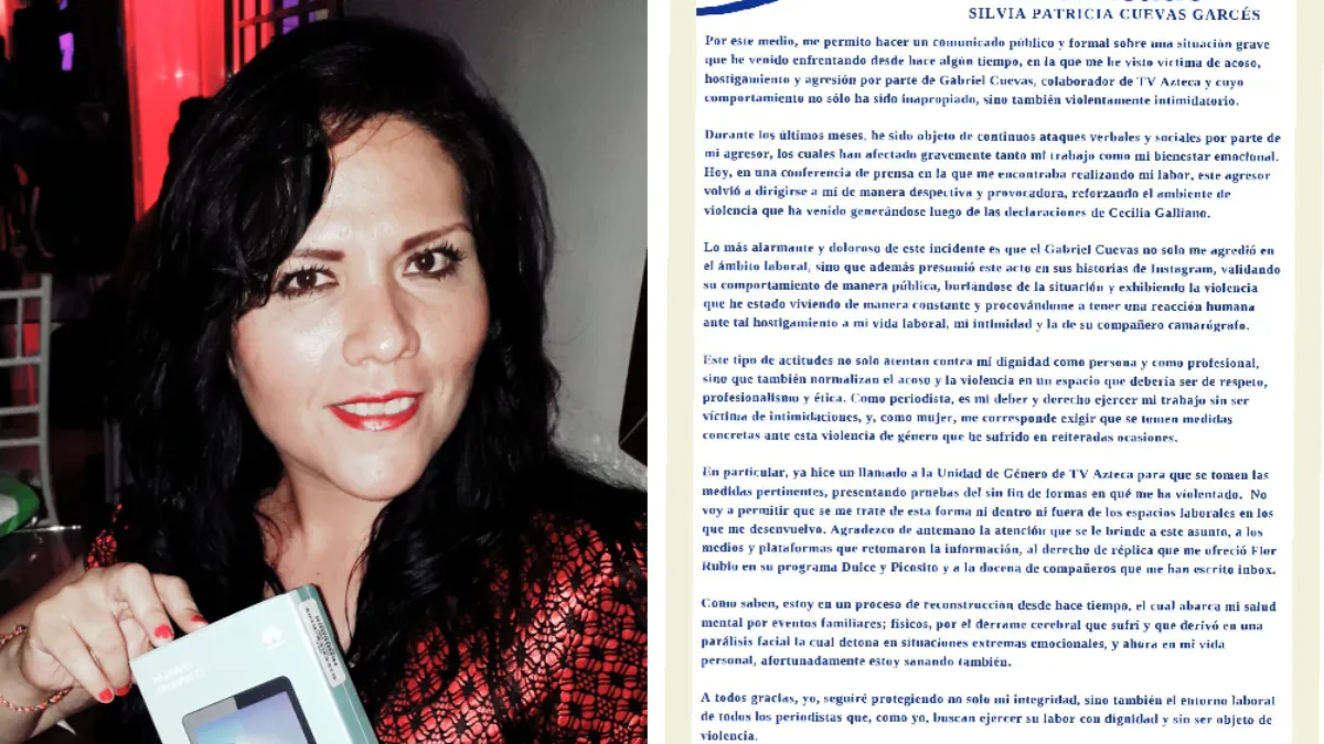La comunicadora Patricia Cuevas denunció la violencia hacia su persona / X: @PattyCuGar
