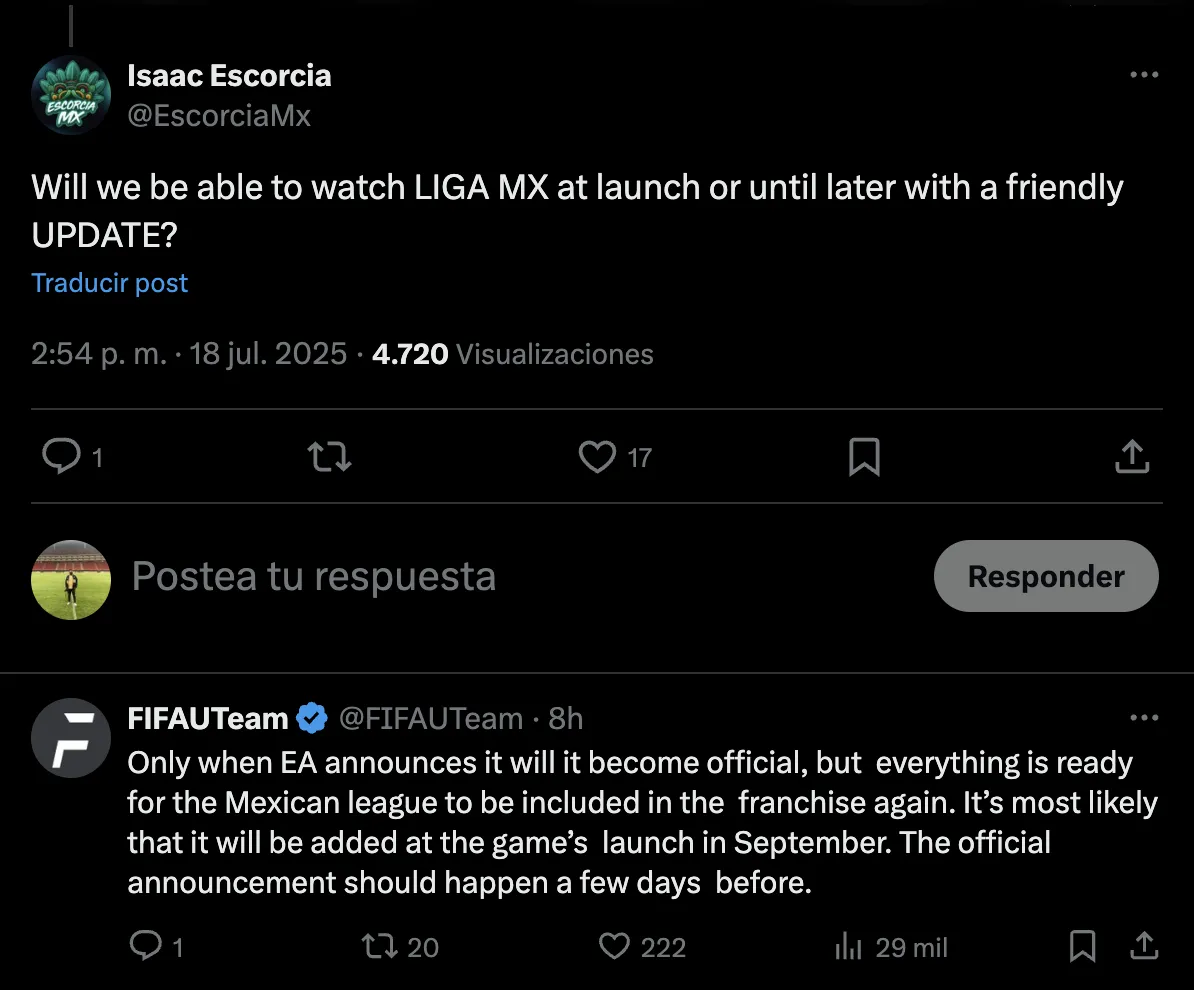 El mensaje de Electronic Arts en redes sociales | CAPTURA