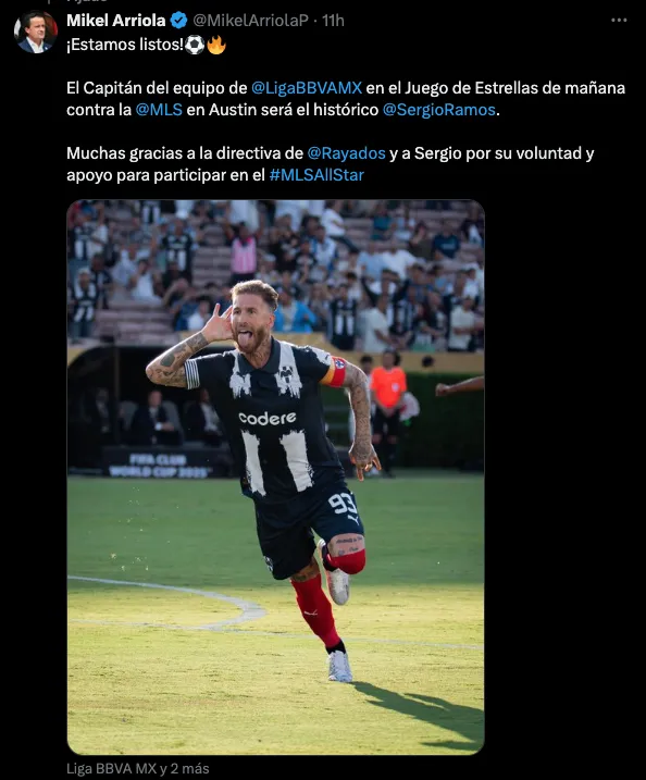 Así anunció Mikel la presencia de Sergio Ramos