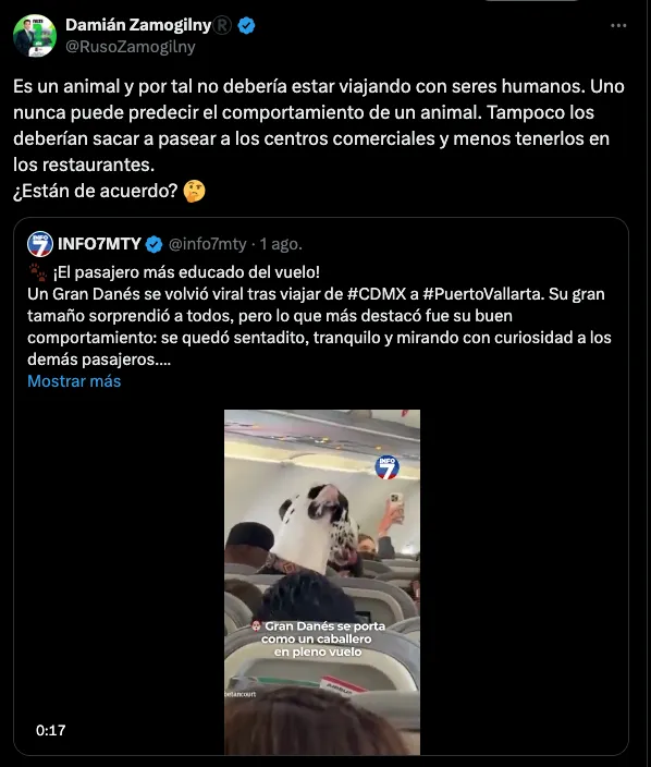 El pleito por los perros comenzó a raíz de este comentario