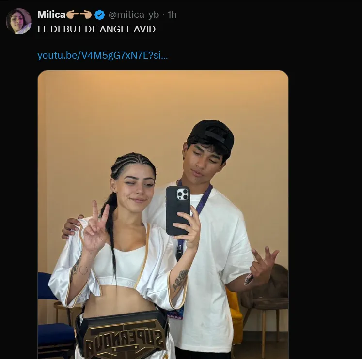 Milica cumplió e hizo público el debut de Ángel Avid