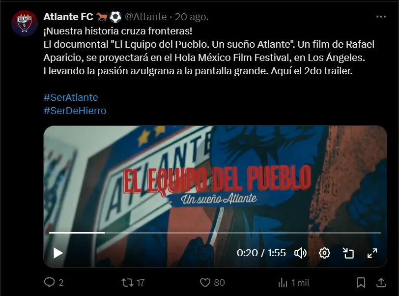 Atlante vive un momento histórico