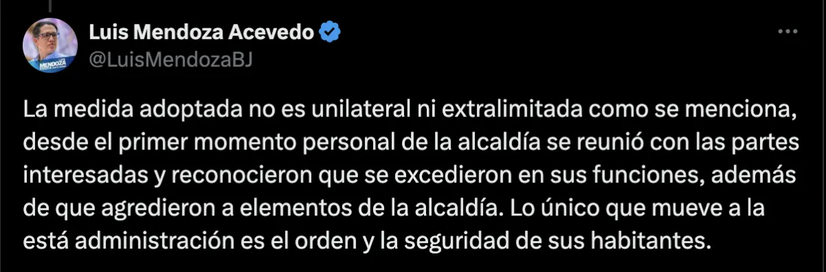 La respuesta del Alcalde | CAPTURA