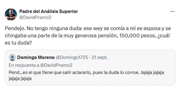 Así fue la publicación contra Parejita
