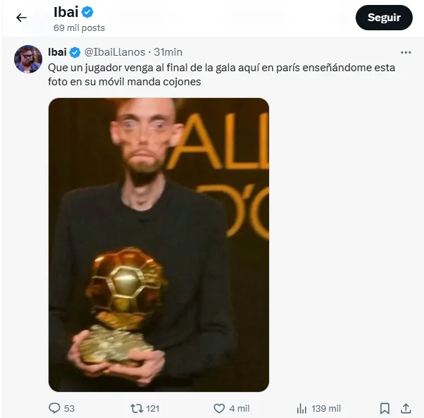 Así fue la publicación de Ibai