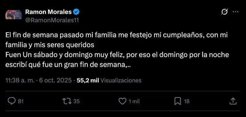 Palabras de Morales | Captura de pantalla