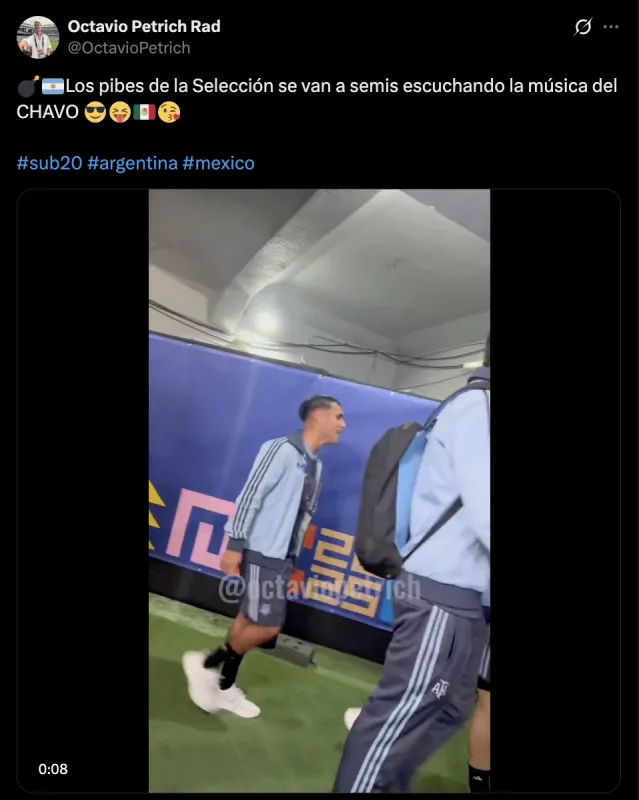 Los jugadores de Argentina usaron al Chavo del 8 para burlarse de México | CAPTURA