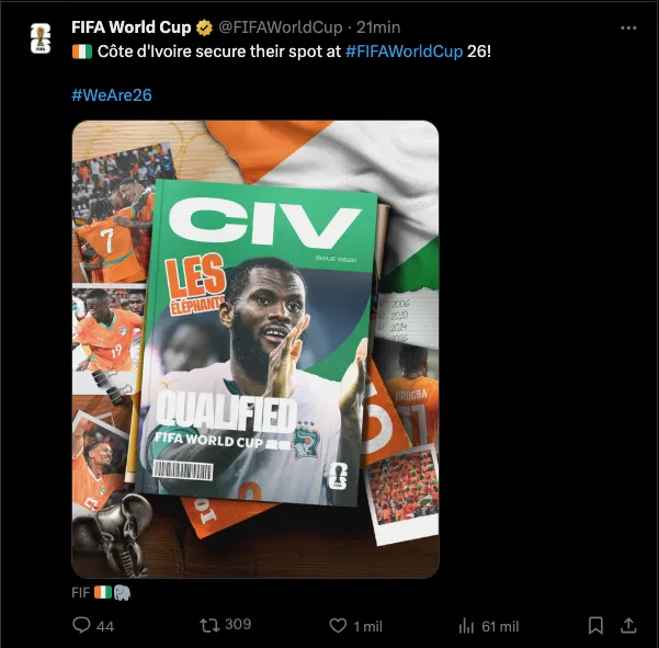 Costa de Marfil logró su pase al Mundial del 2026 | CAPTURA
