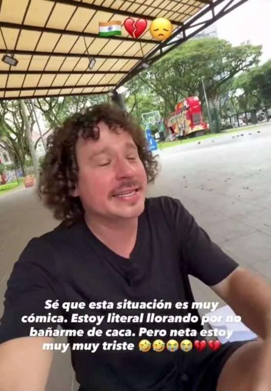 El influencer compartió que estaba muy triste y se le salieron las lágrimas. / @luisitocomunica