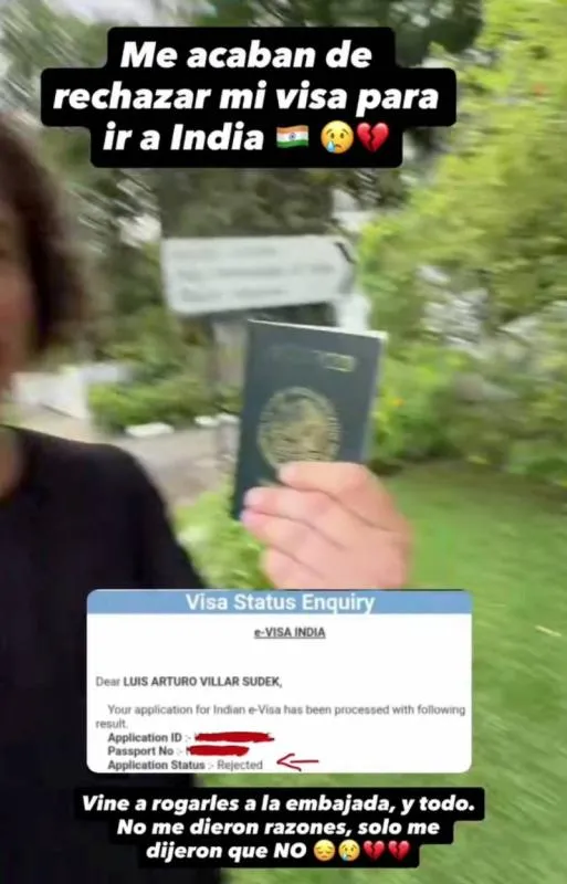 Luisitó relató que no le dieron razones claras al rechazarle su visa. / @luisitocomunica