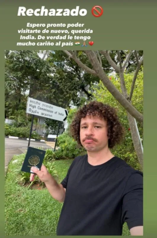 Luisito comparte su decepción por ser rechazado para ingresar a la India. / @luisitocomunica