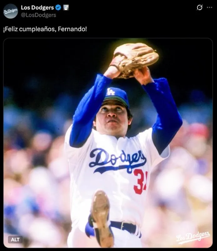 Felicitación de los Dodgers | Captura de pantalla