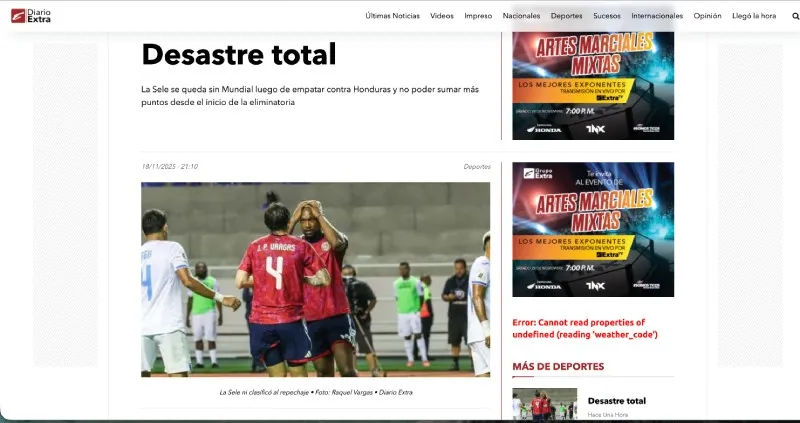 Diario extra | Captura de pantalla