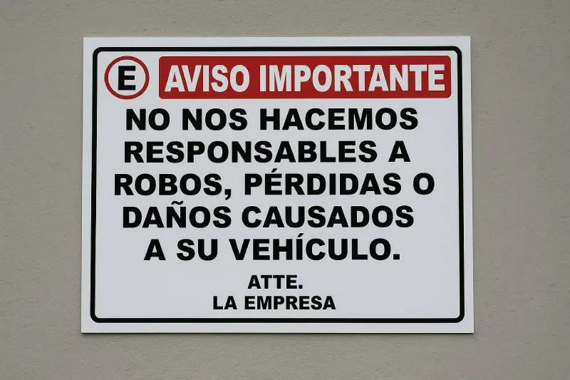 El Congreso capitalino busca eliminar los letreros de “No nos hacemos responsables” en estacionamientos públicos. / ChatGPT