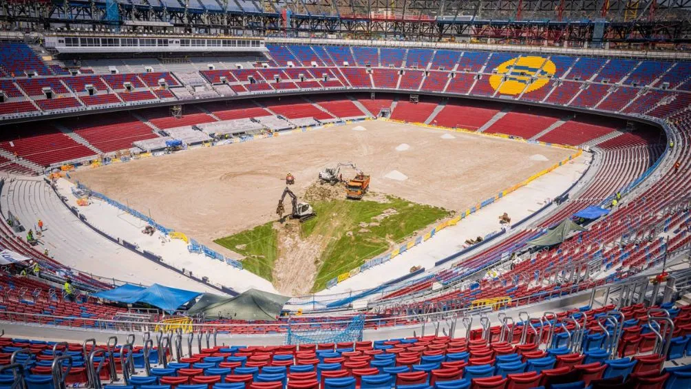 Otra imagen de como luce el Camp Nou | @JijantesFC