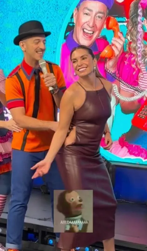 En pleno baile, Andrea Escalona sufrió un accidente de vestuario / Redes Sociales