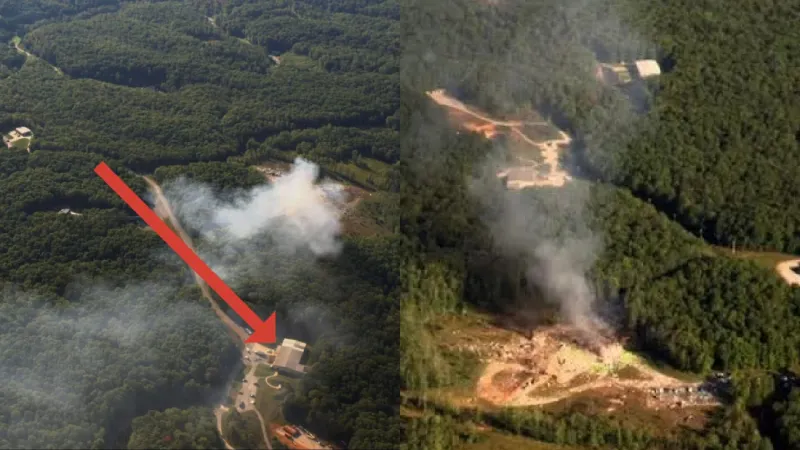 La fábrica desapareció tras la explosión en Estados Unidos / Redes Sociales