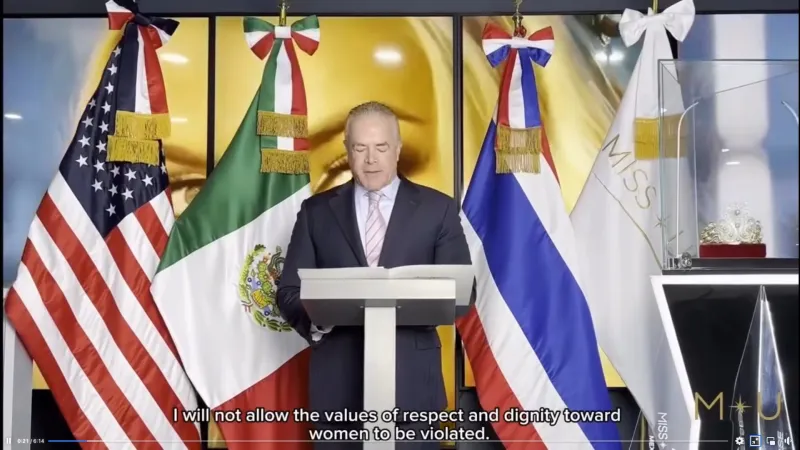 El presidente de Miss Universo demostró su indignación por lo que pasó / Redes Sociales