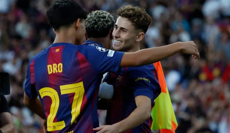 Barcelona celebra gol