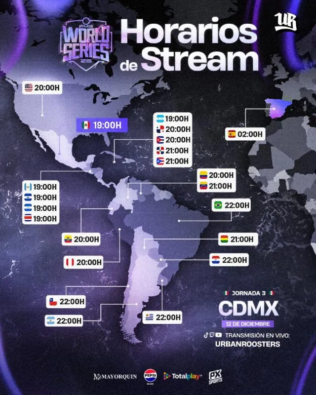 Desde las 19:00 horas podrás ver en vivo la FMS World Series / Especial