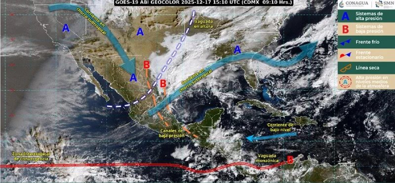 Un frente frío estará pegando en el norte el país / Especial