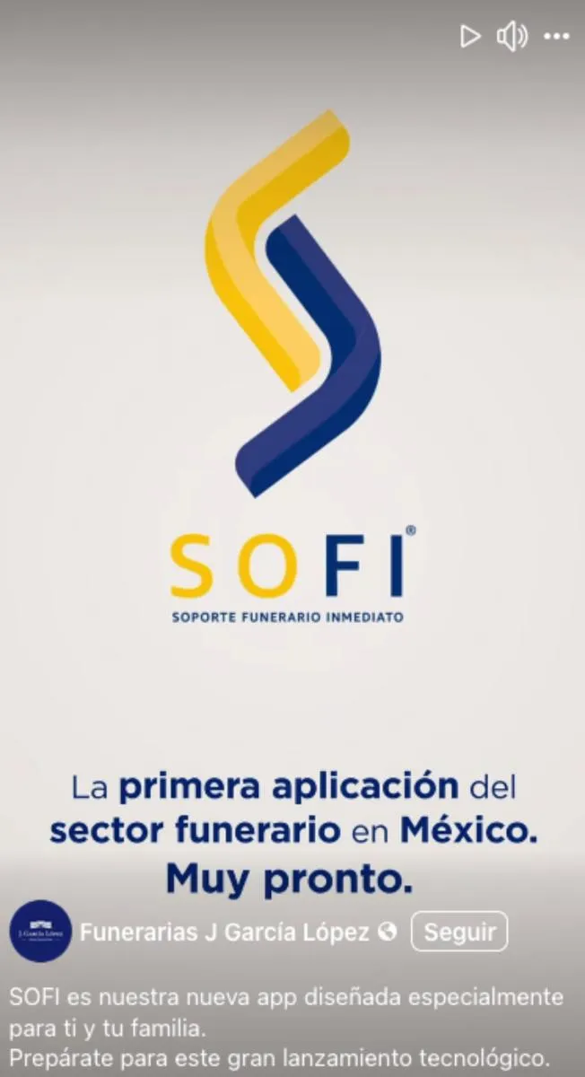 SOFI la podrás descargar tanto para Androi cono iOS / FB: @funerariasjgarcialopez