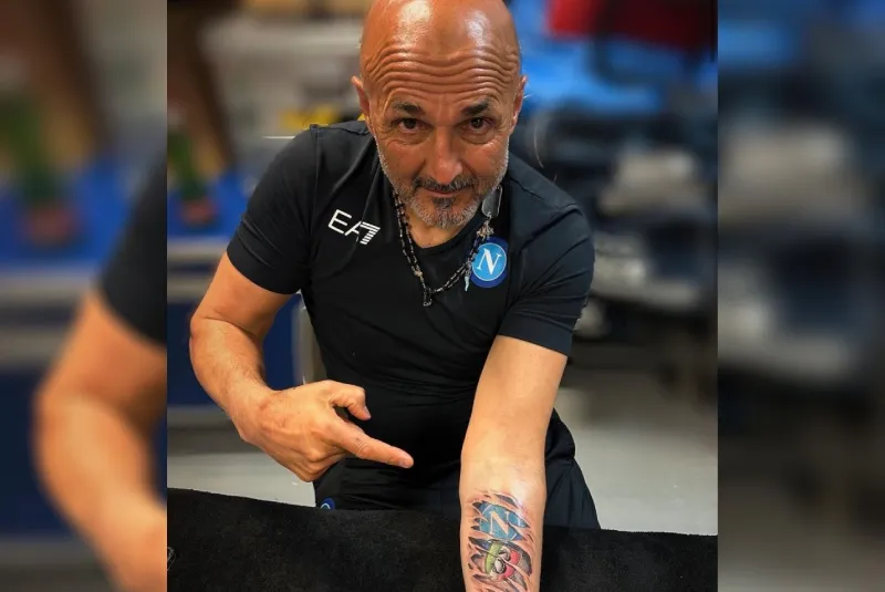 La llegada de Spalletti ha recordado el tatuaje que se hizo con Napoli