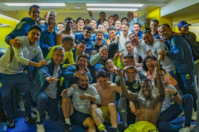 Así fue la foto que subió América de su celebración en el vestidor