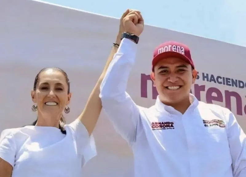 La presidenta Claudia Sheinbaum con el diputado federal Armando Corona Arvizu