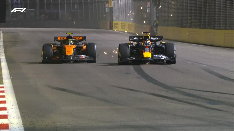 Verstappen y Norris tuvieron una gran batalla al final