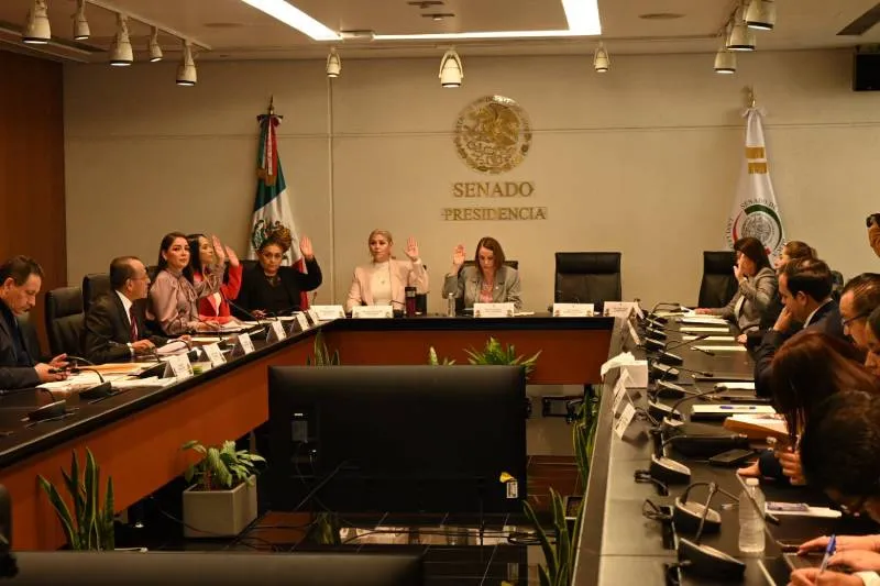 El Senado propone donar una quincena para ayudar a personas afectadas por lluvias. / X: Sesión previa de la mesa directiva del Senado de México. / X: @LauraI_Castillo