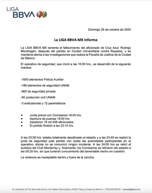 Comunicado Liga MX | @LigaBBVAMX