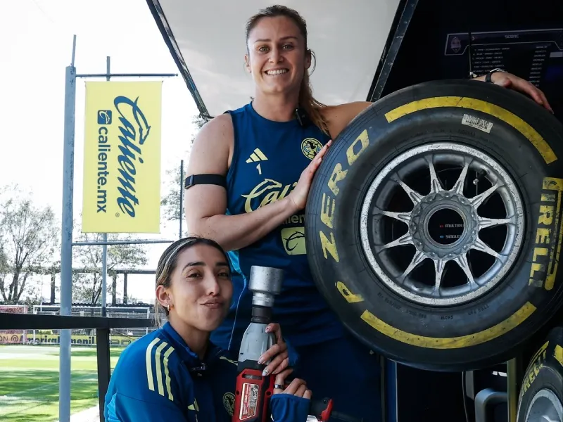 Las jugadoras de América realizaron una divertida dinámica