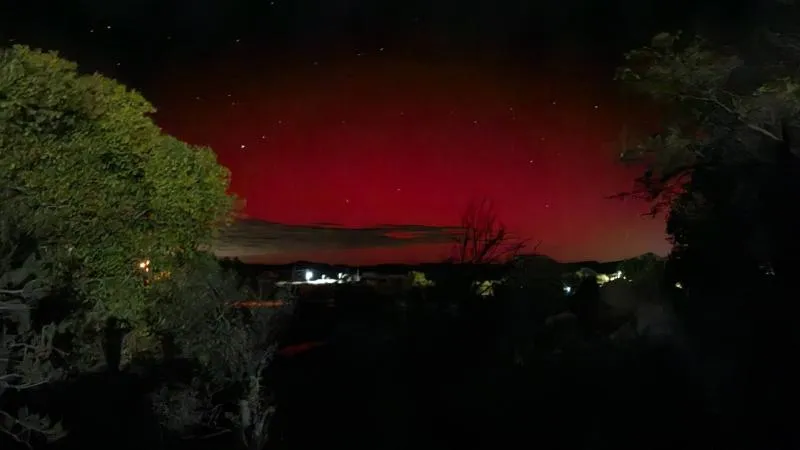 Aurora Boreal vista desde San Francisco de Borja, Chihuahua / Foto-Noticias
