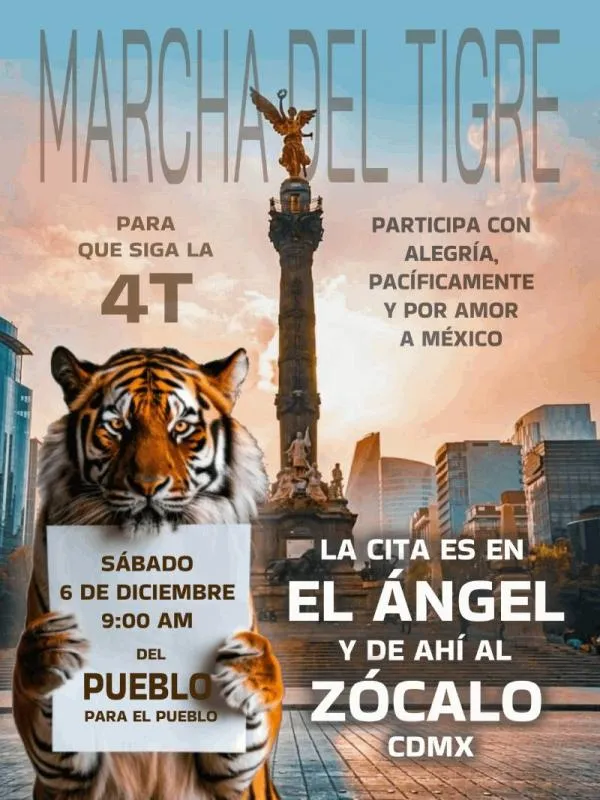 En redes sociales comenzó a circular la convocatoria para la llamada “Marcha del Tigre”. / X