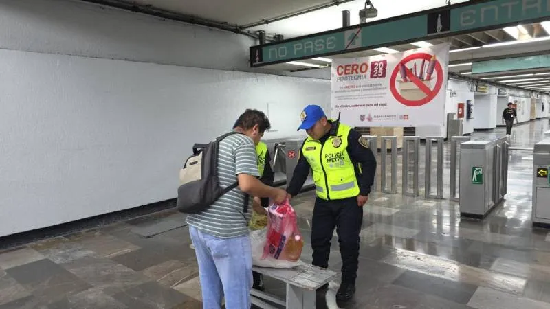 El ingreso de pirotecnia al Metro está prohibido por motivos de seguridad. / Metro CDMX