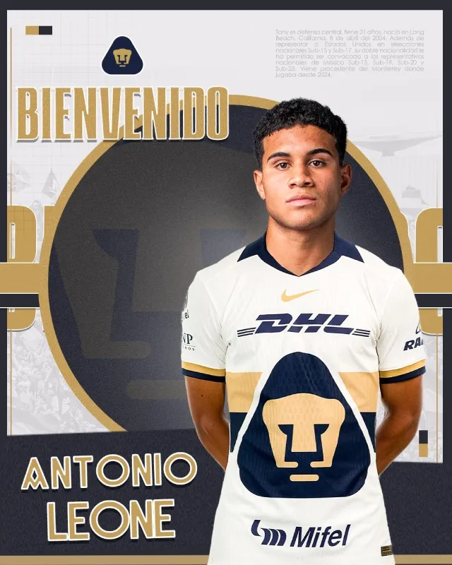 Leone es nuevo jugador de Pumas para el clausura 2026