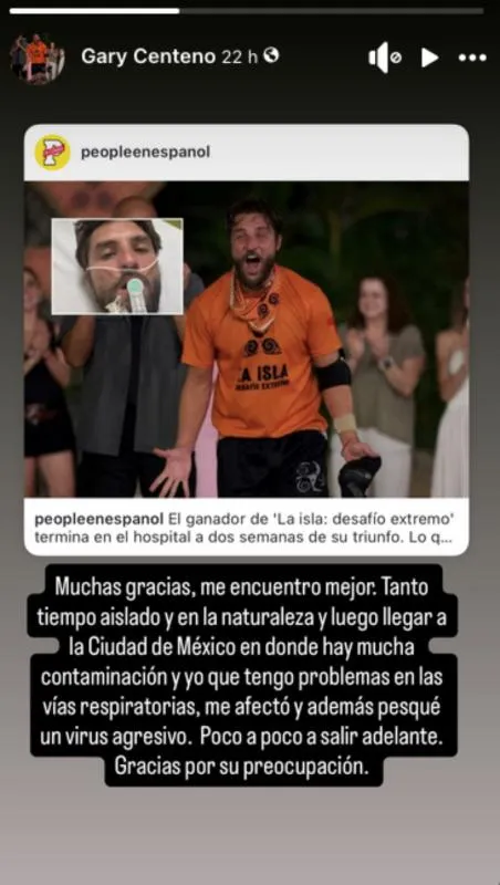 El costarricense explicó que ya se siente mejor / FB: @gary.centeno