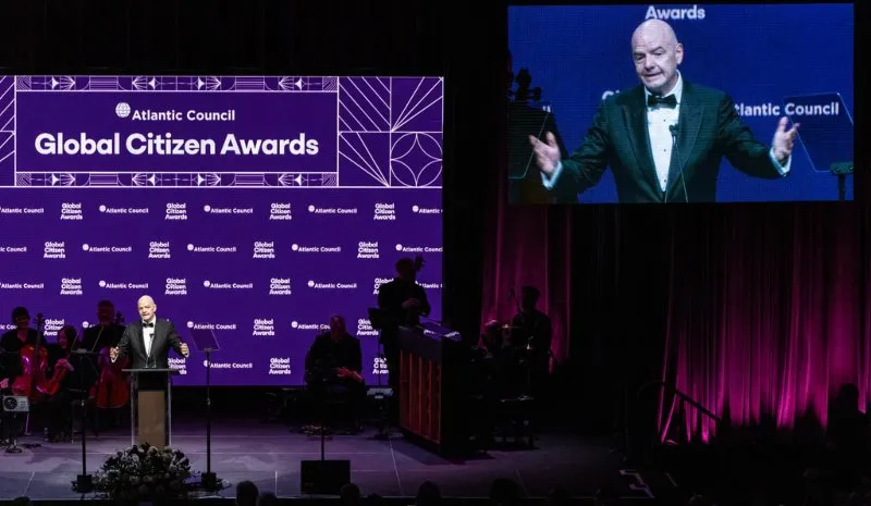 Gianni Infantino durante evento