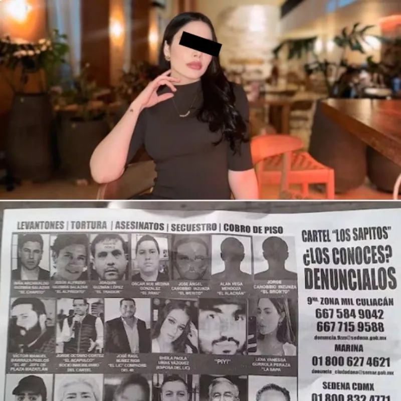 Su rostro apareció en un volante donde era buscada por apoyar a 'Los Chapitos' / Redes Sociales