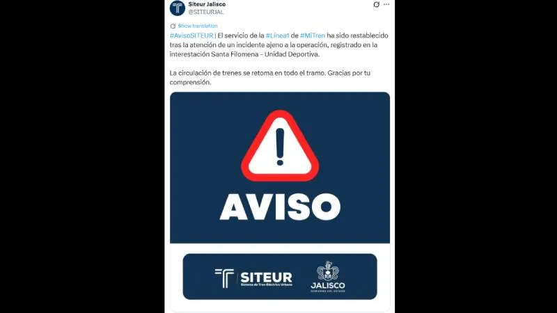 Aviso de SITEUR