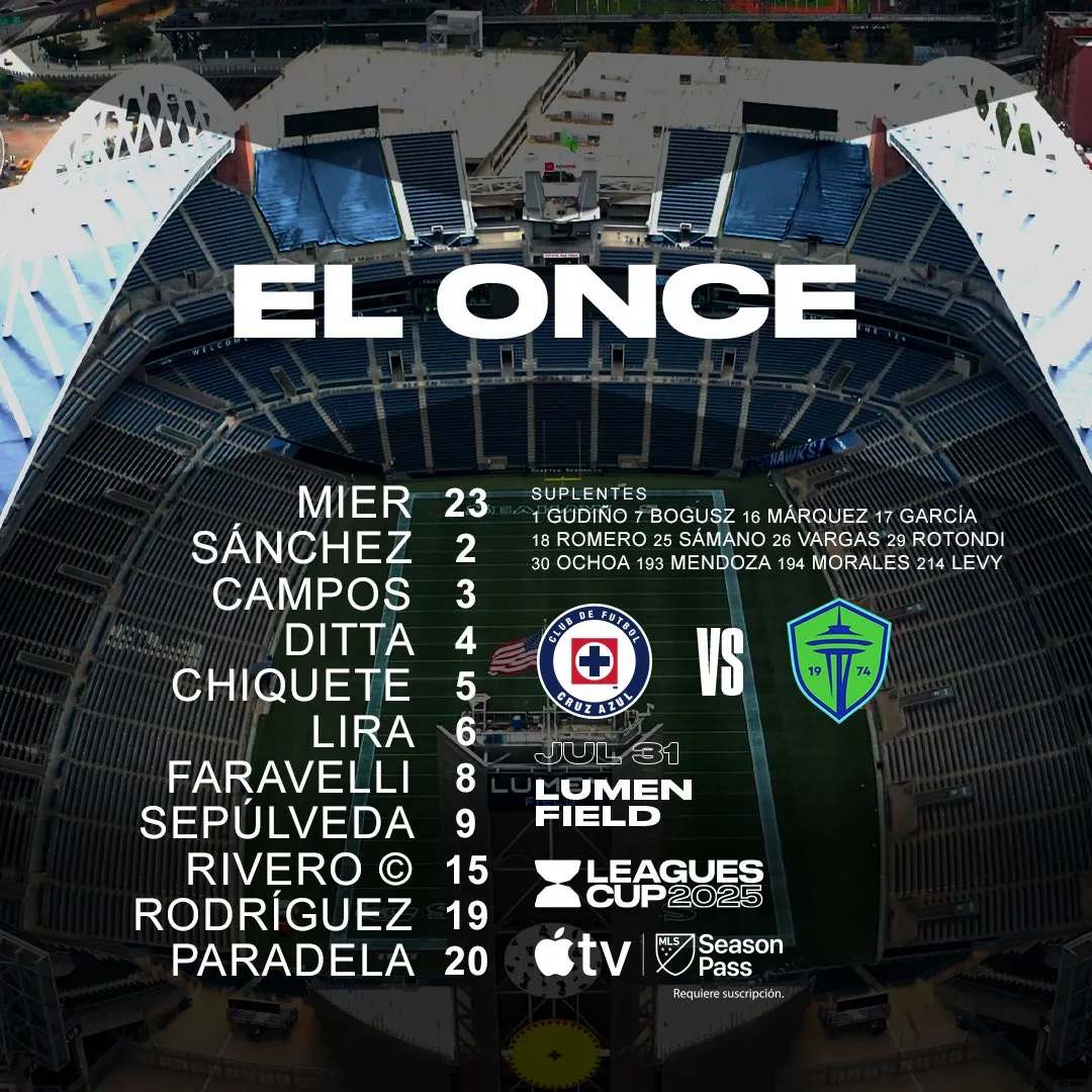 Este es el once inicial elegido por Larcamón