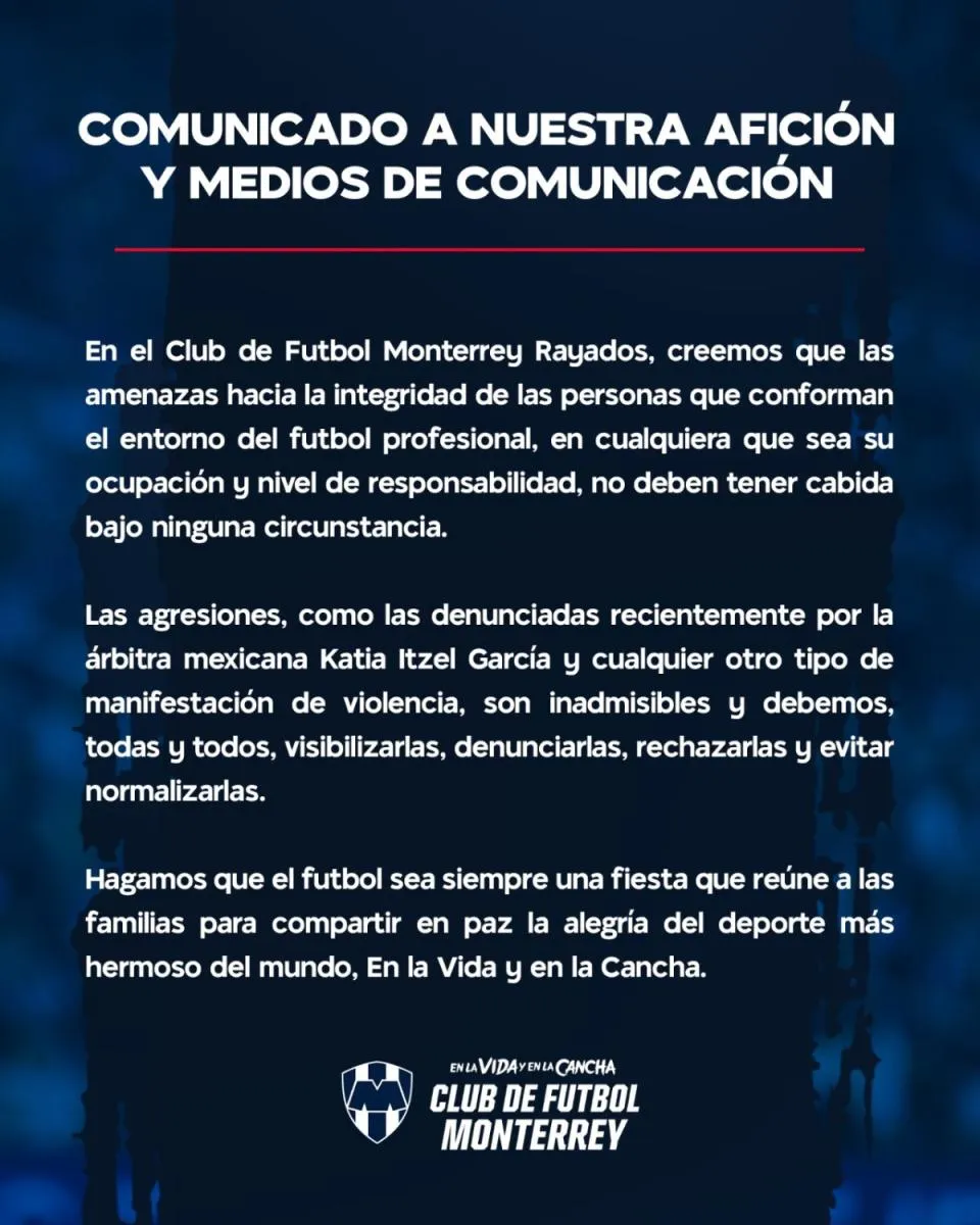 Comunicado de Rayados | @Rayados
