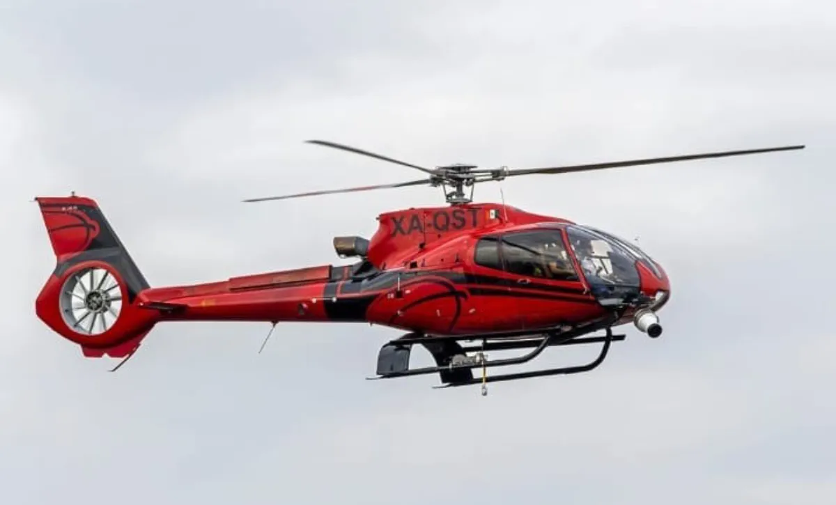 El helicóptero iba con rumbo a Guerrero / Redes Sociales