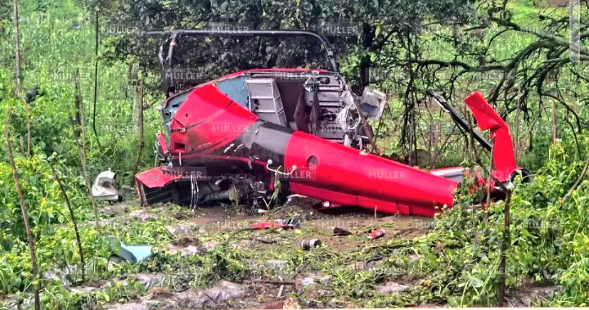 La aeronave quedó completamente destrozada / Redes Sociales