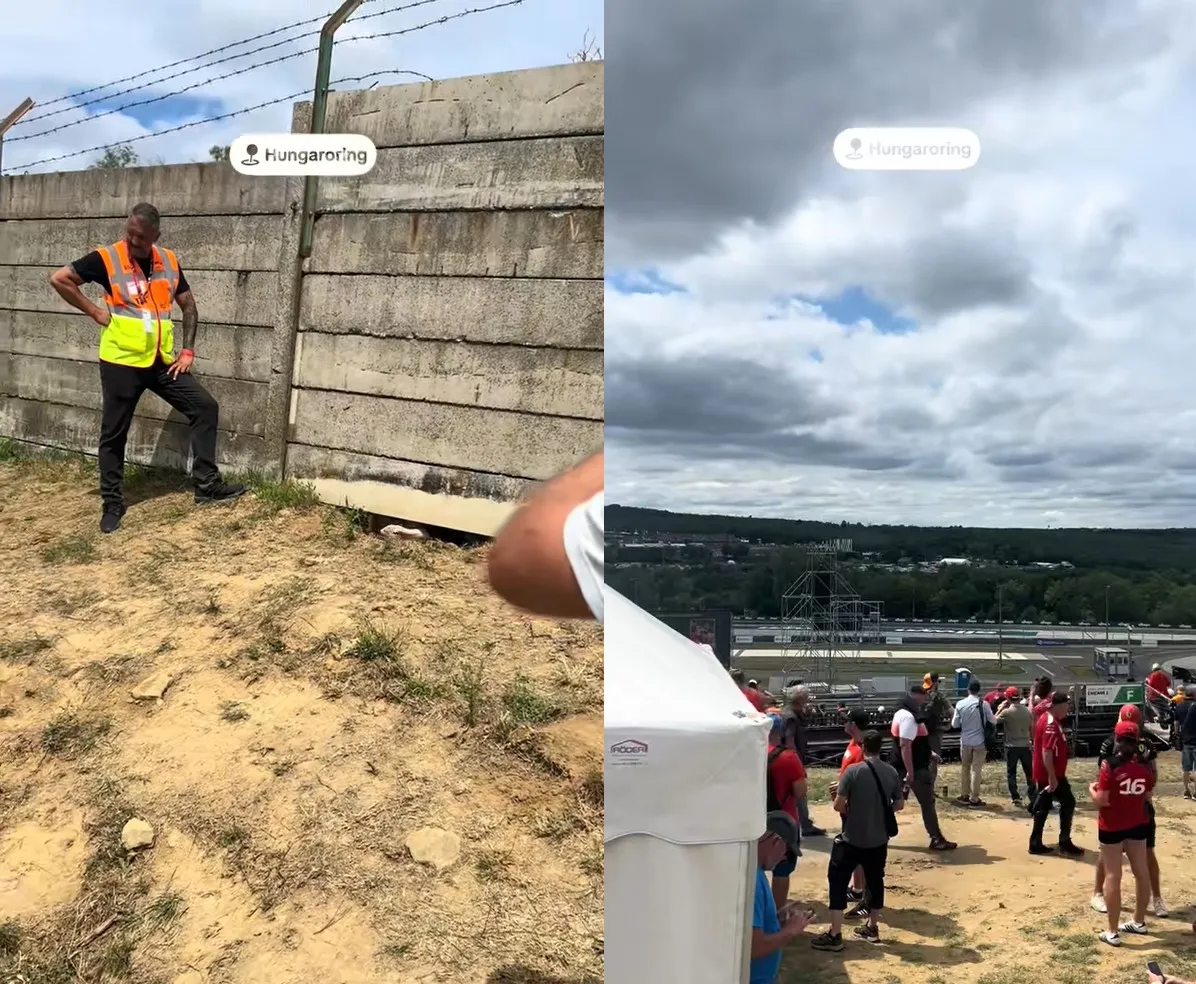 Así intentaron meterse al Hungaroring